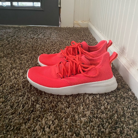red pink adidas sneakers